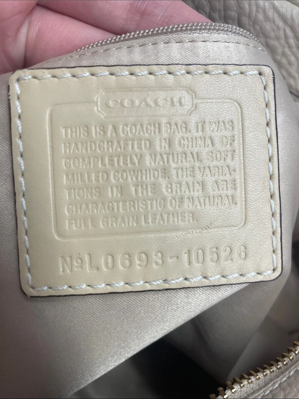 Vintage Coach ‘Hamptons’ Pebbled Leather Satchel